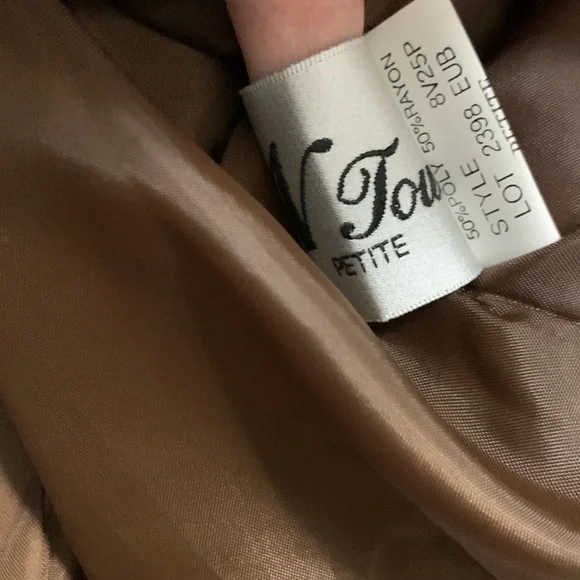 3/$15 N Touch Salmon/brown size 16 petite suit jacket - Picture 7 of 9